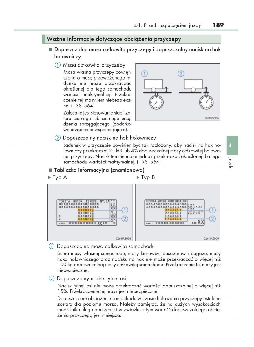 Lexus IS200t III 3 instrukcja obslugi / page 189