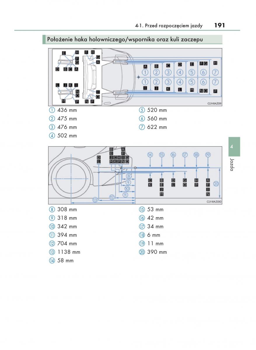 Lexus IS200t III 3 instrukcja obslugi / page 191