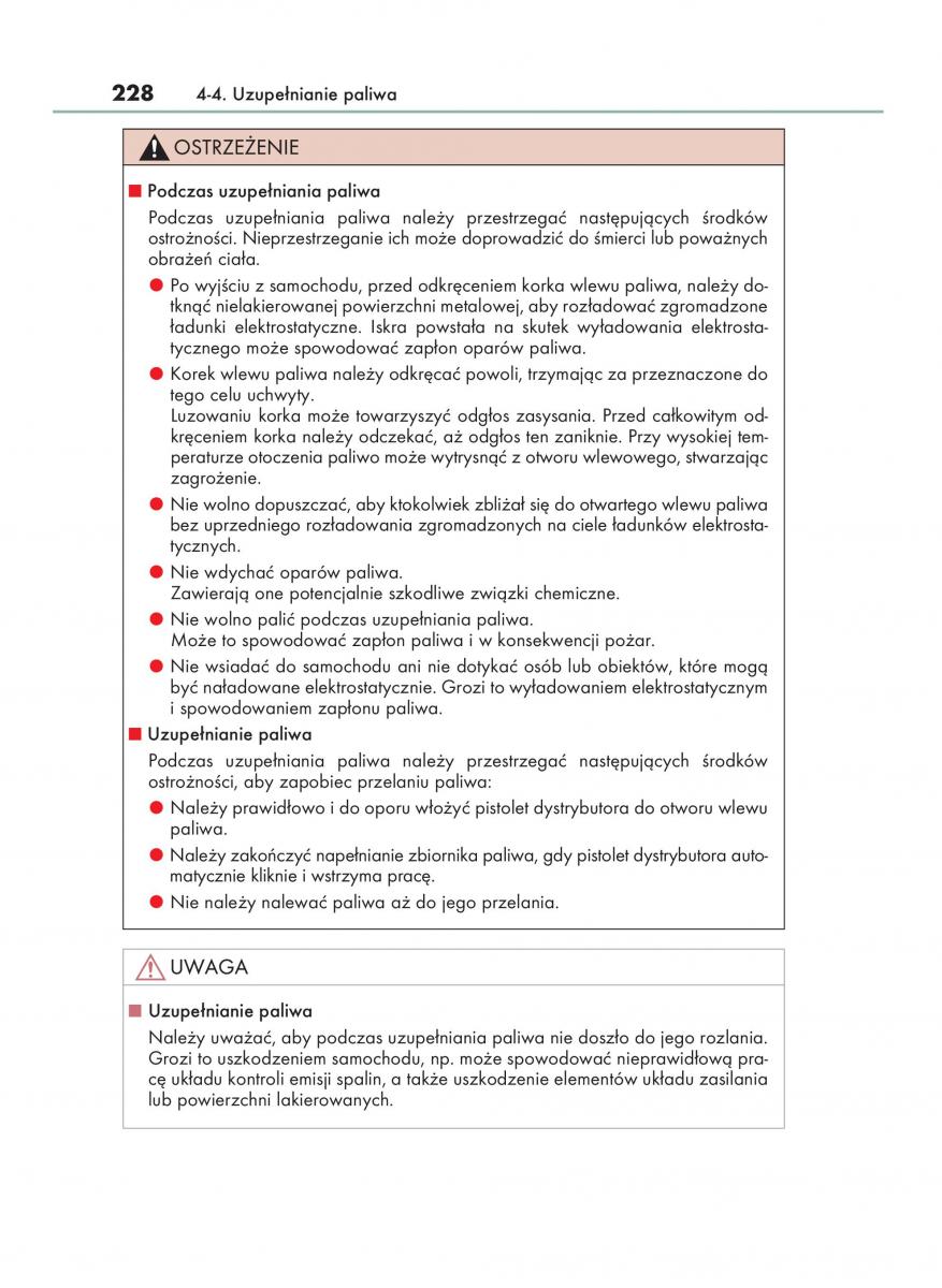 Lexus IS200t III 3 instrukcja obslugi / page 228