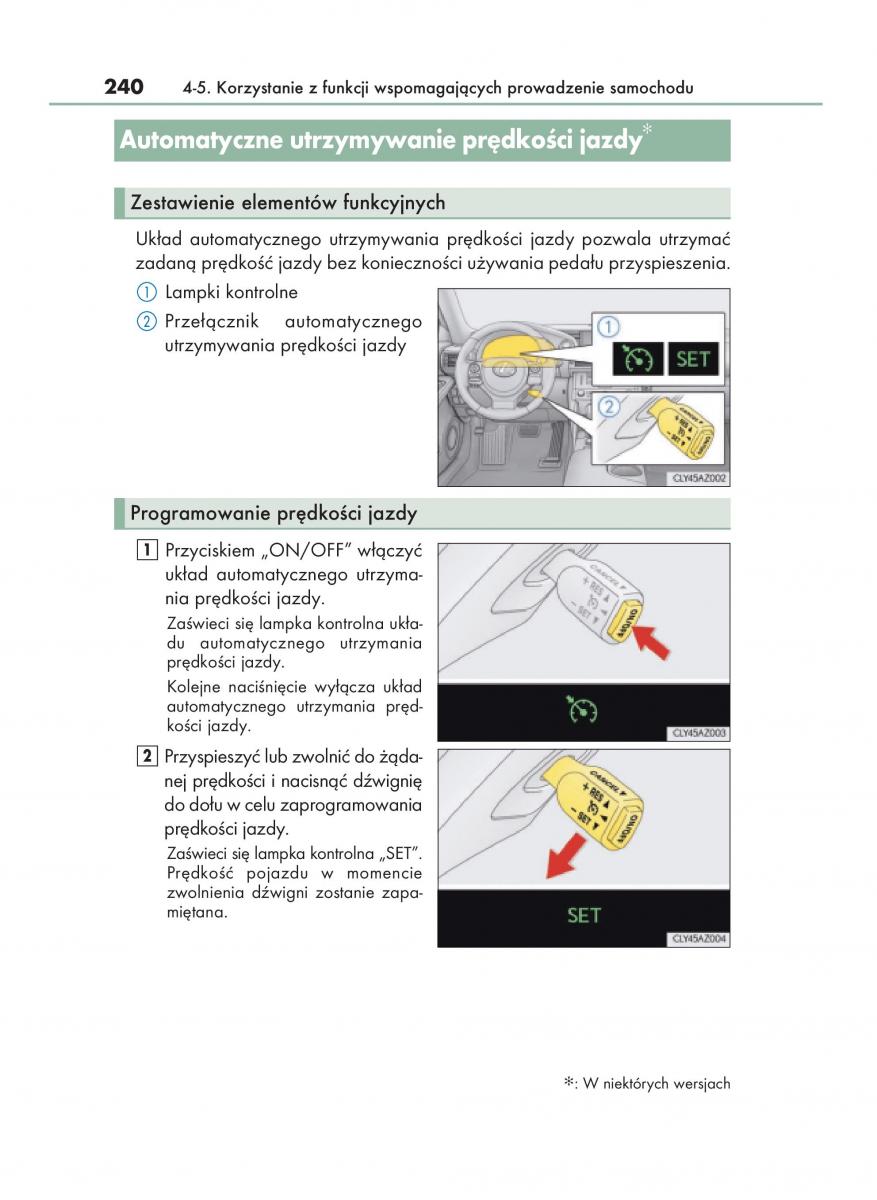 Lexus IS200t III 3 instrukcja obslugi / page 240