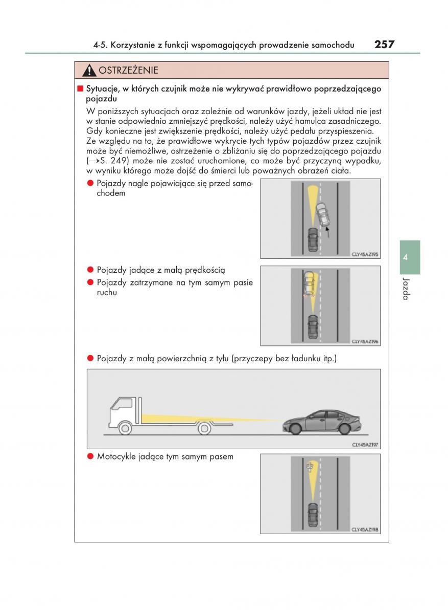 Lexus IS200t III 3 instrukcja obslugi / page 257