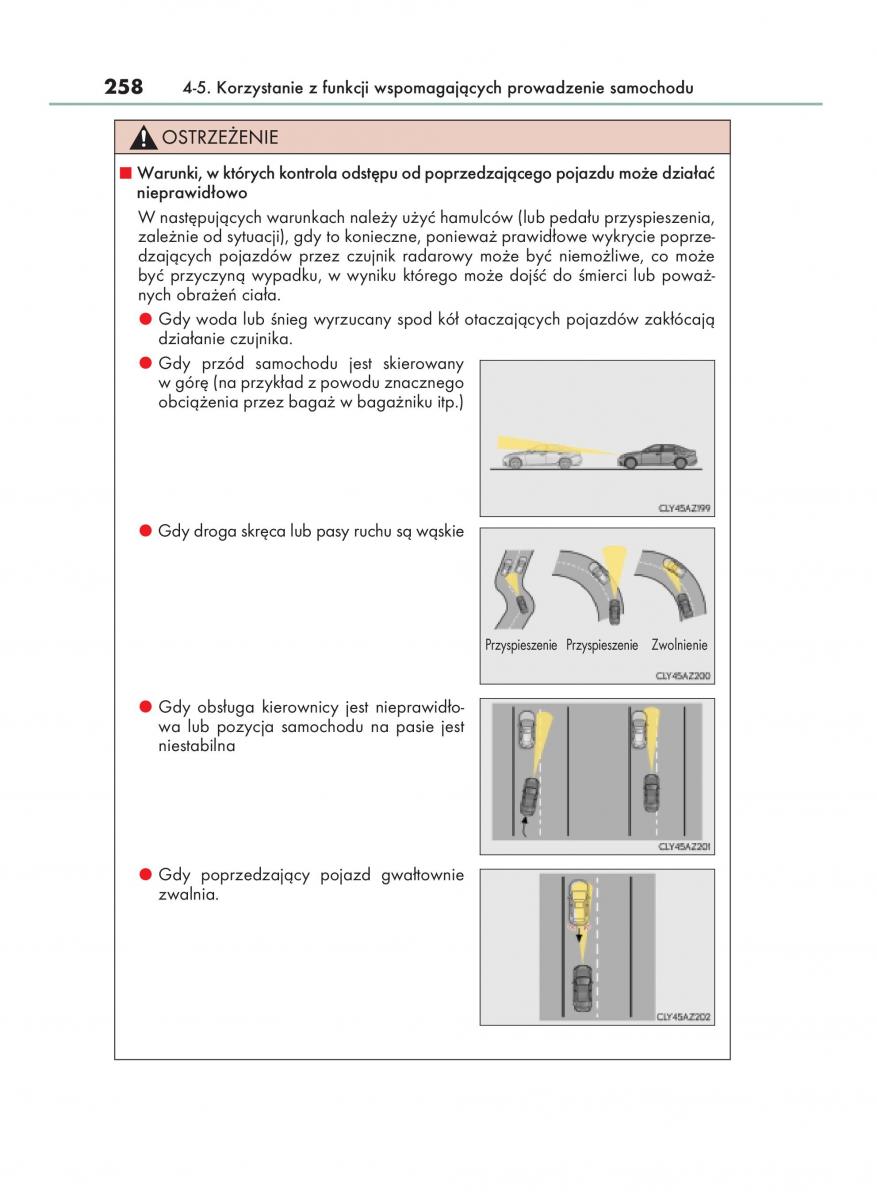 Lexus IS200t III 3 instrukcja obslugi / page 258