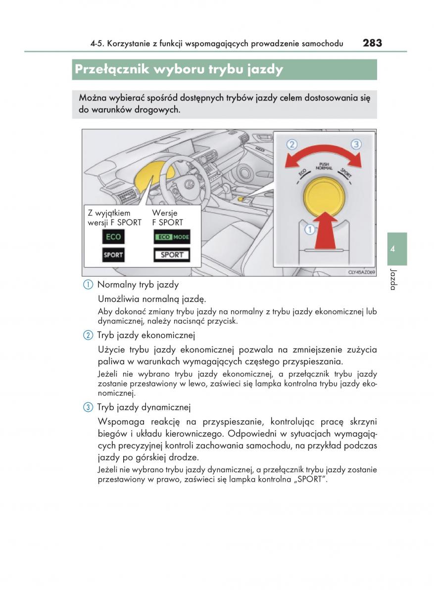 Lexus IS200t III 3 instrukcja obslugi / page 283