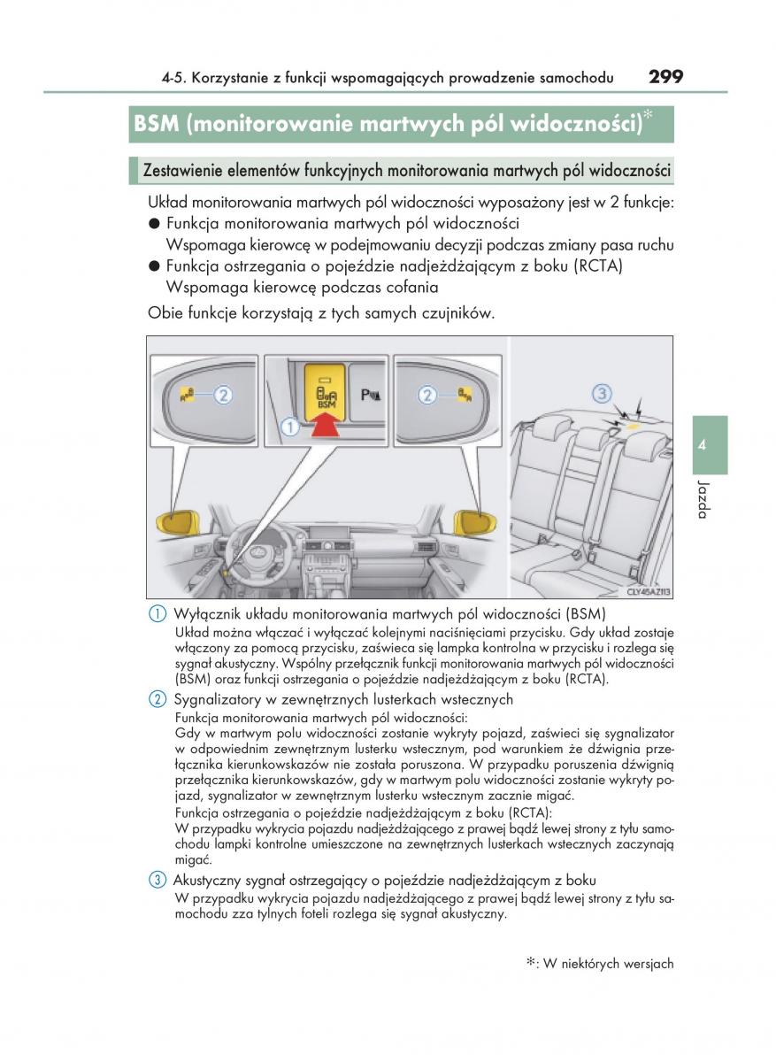 Lexus IS200t III 3 instrukcja obslugi / page 299