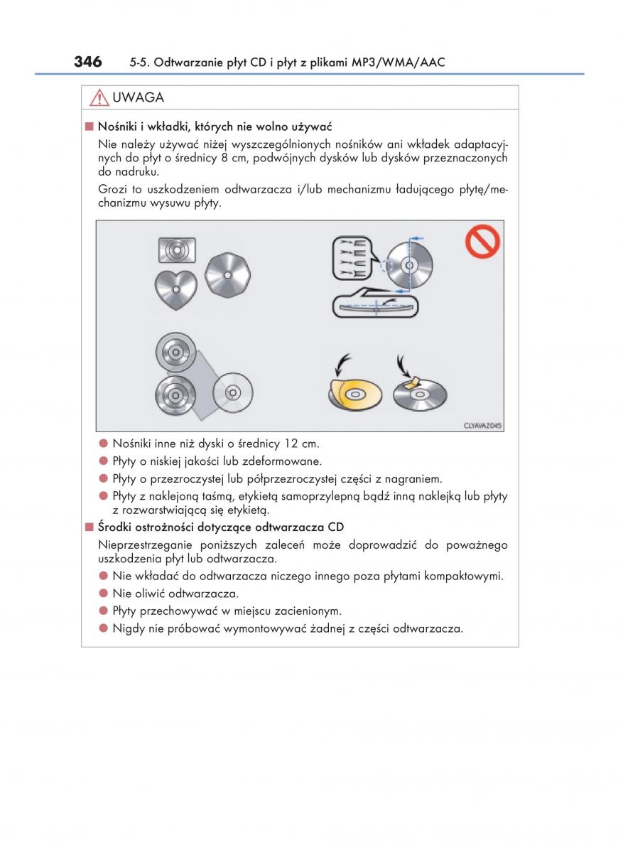 Lexus IS200t III 3 instrukcja obslugi / page 346