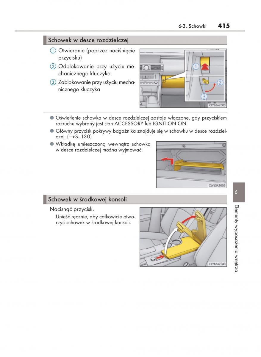 Lexus IS200t III 3 instrukcja obslugi / page 415