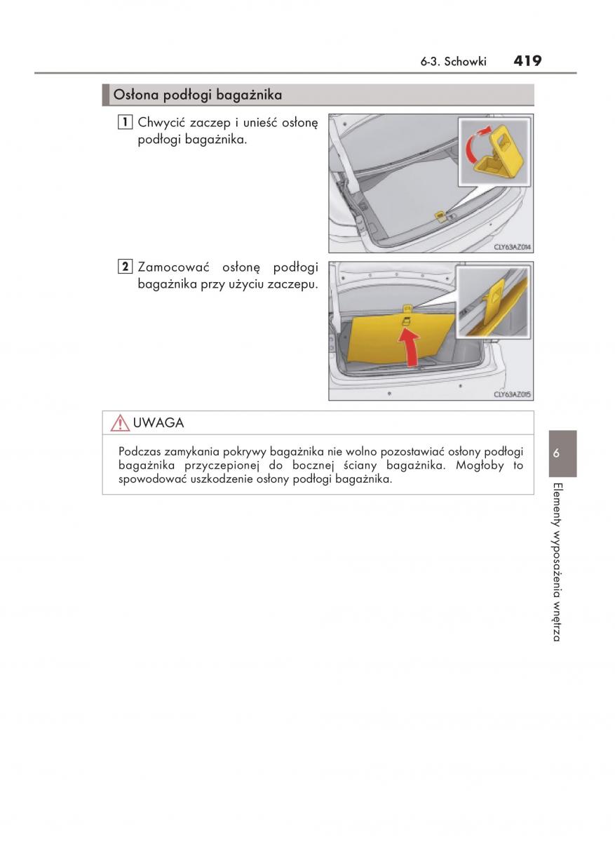 Lexus IS200t III 3 instrukcja obslugi / page 419