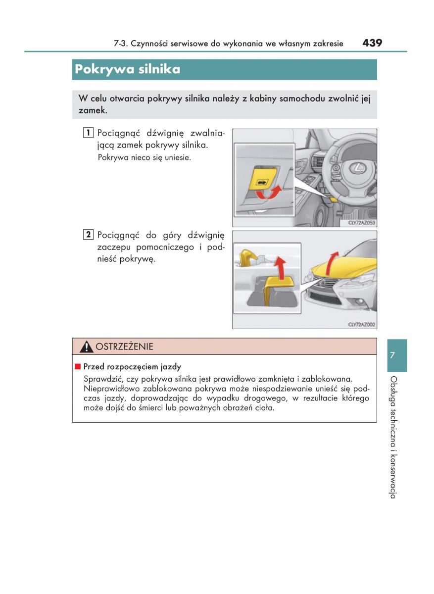 Lexus IS200t III 3 instrukcja obslugi / page 439