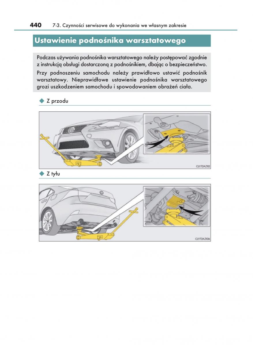 Lexus IS200t III 3 instrukcja obslugi / page 440