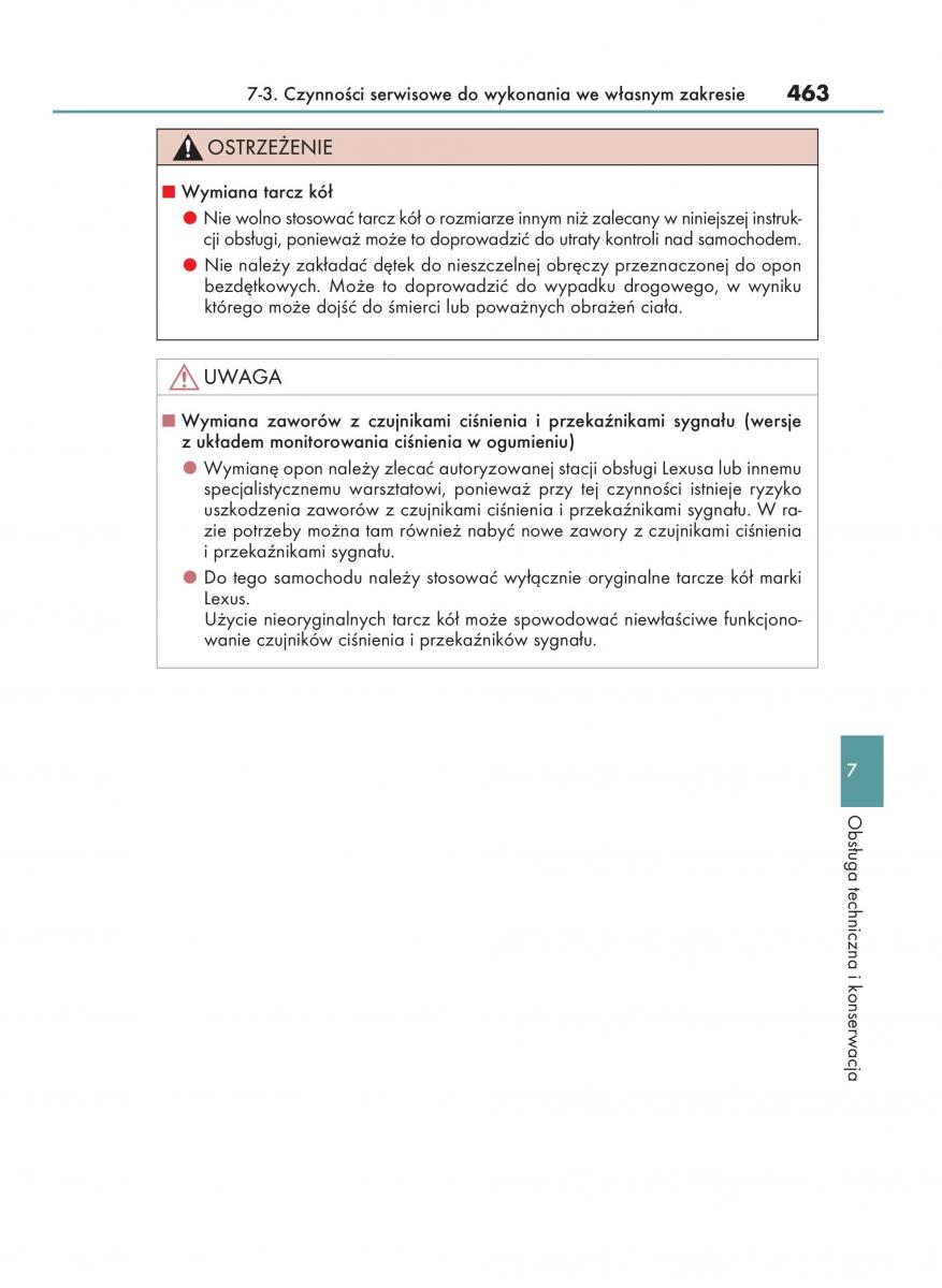 Lexus IS200t III 3 instrukcja obslugi / page 463