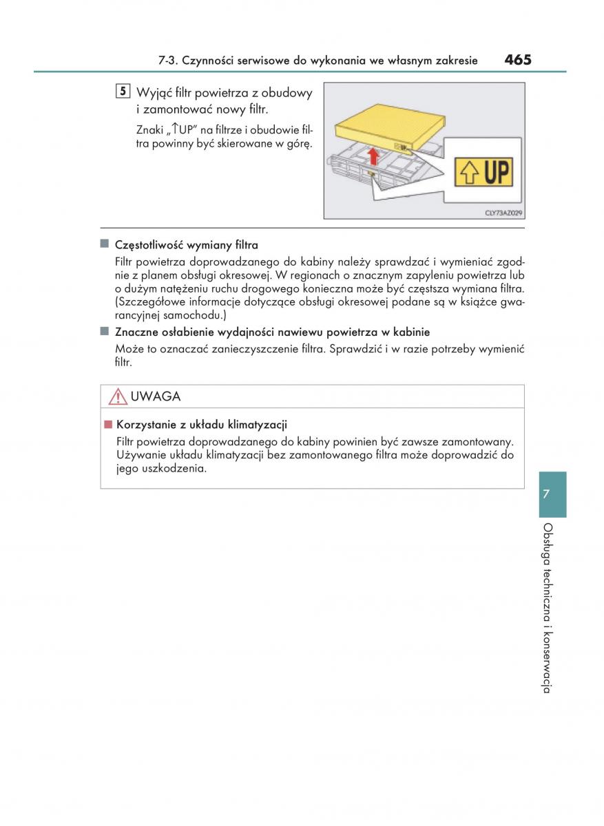 Lexus IS200t III 3 instrukcja obslugi / page 465