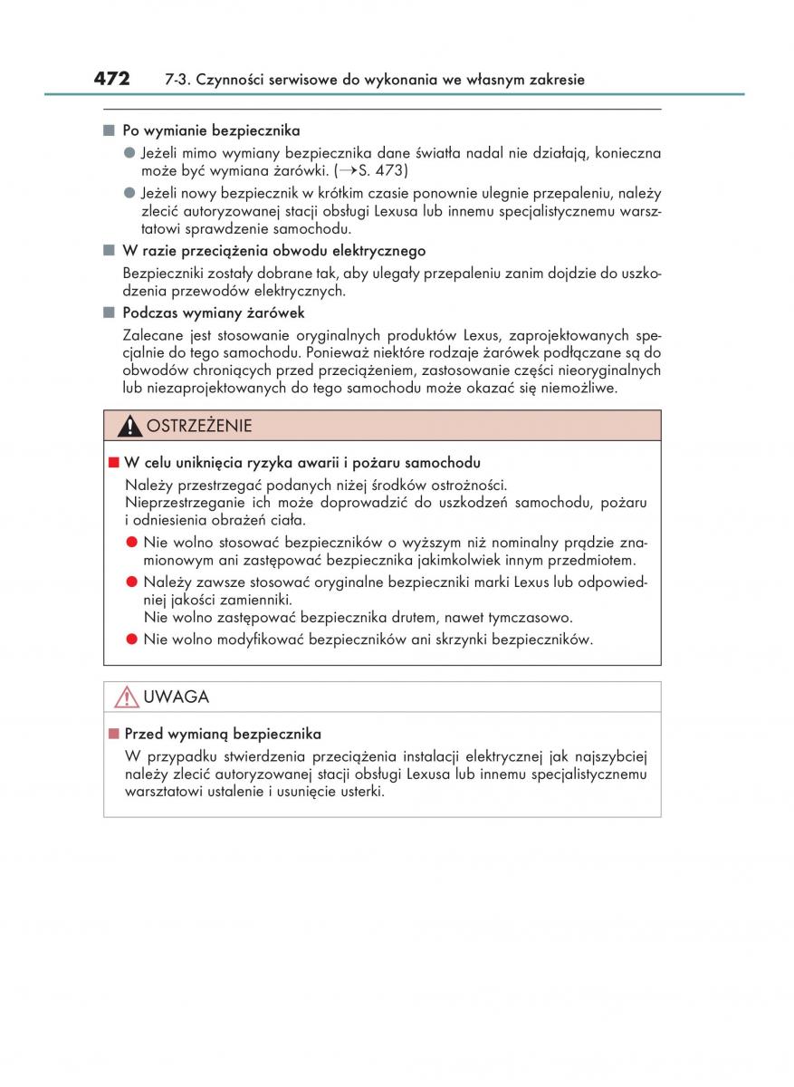 Lexus IS200t III 3 instrukcja obslugi / page 472