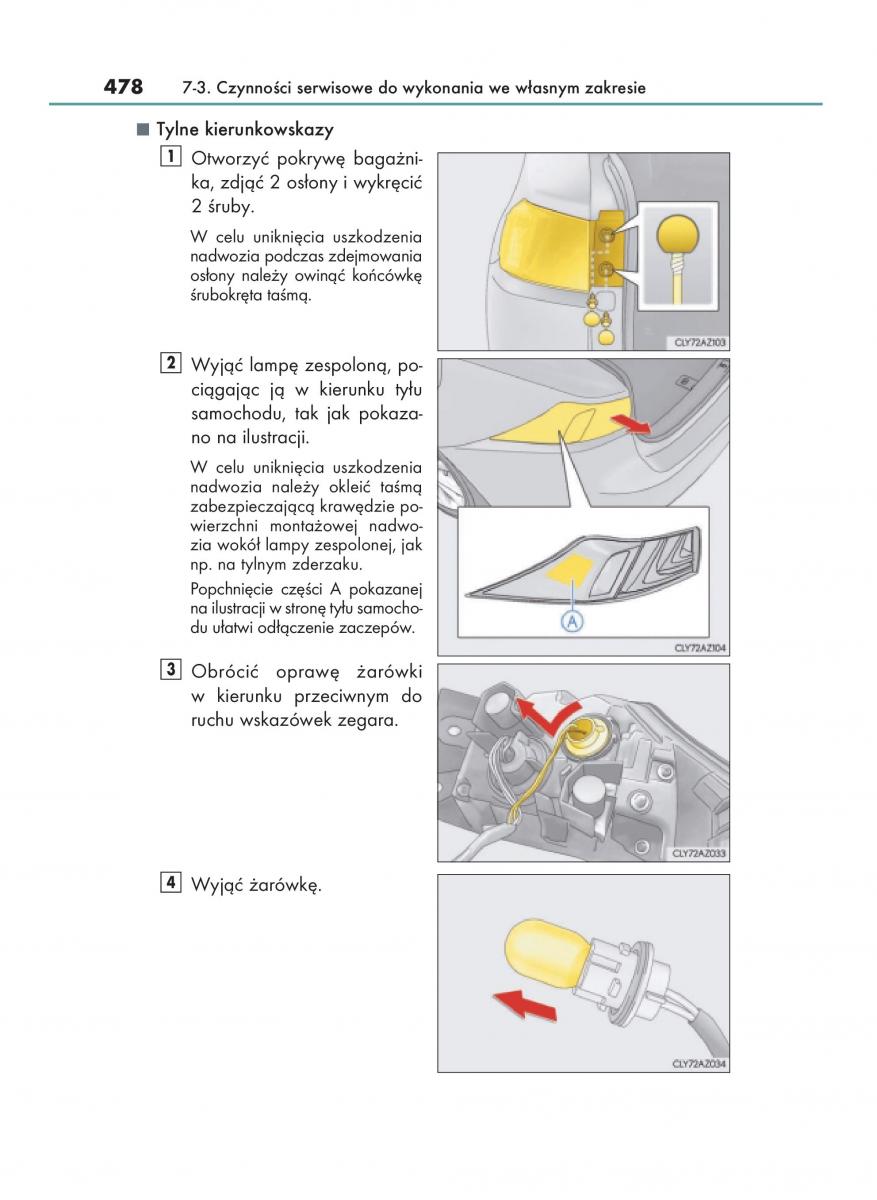 Lexus IS200t III 3 instrukcja obslugi / page 478