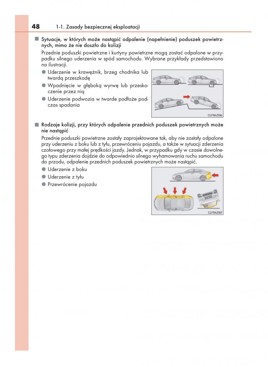 Lexus IS200t III 3 instrukcja obslugi / page 48