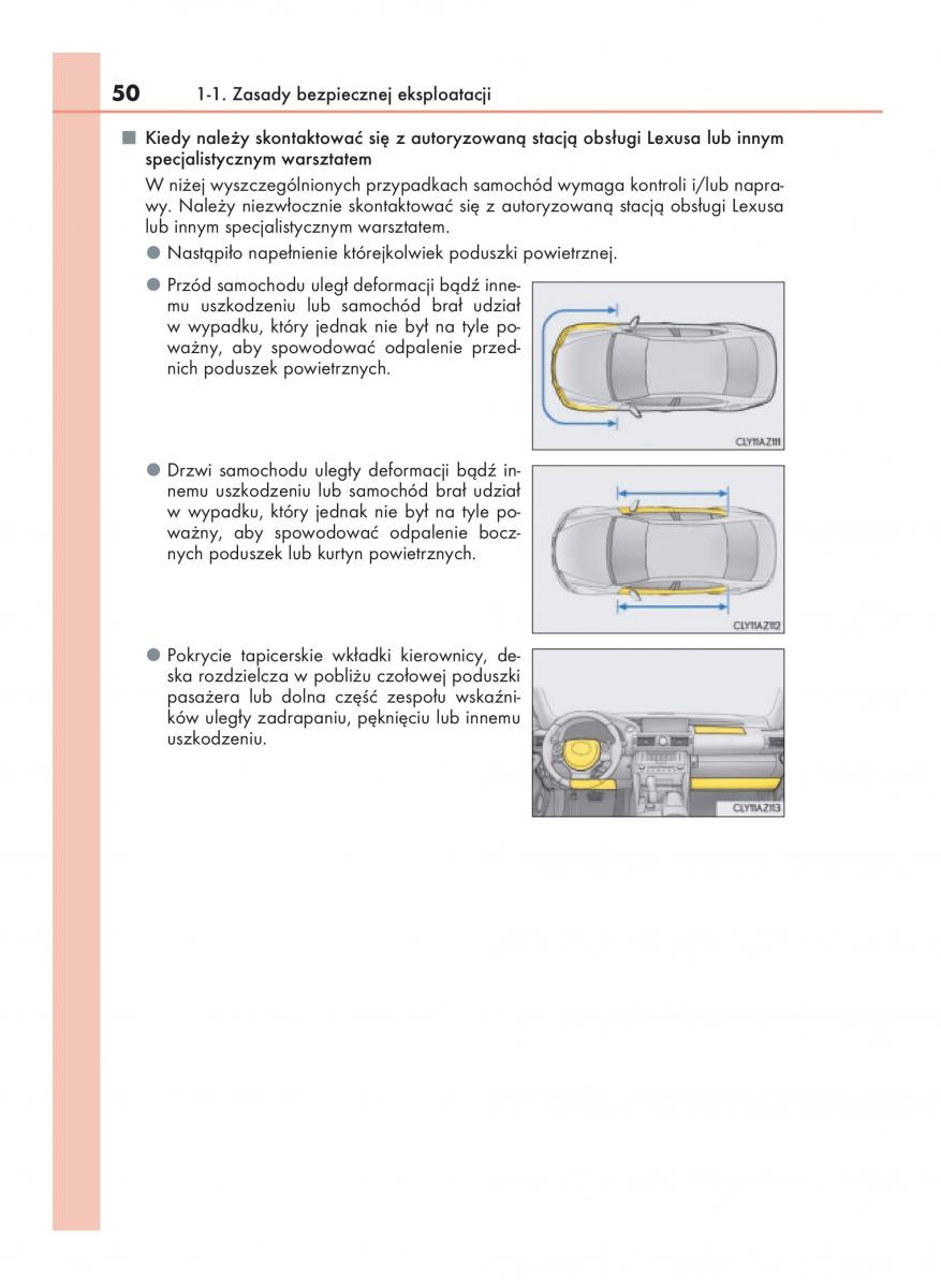 Lexus IS200t III 3 instrukcja obslugi / page 50