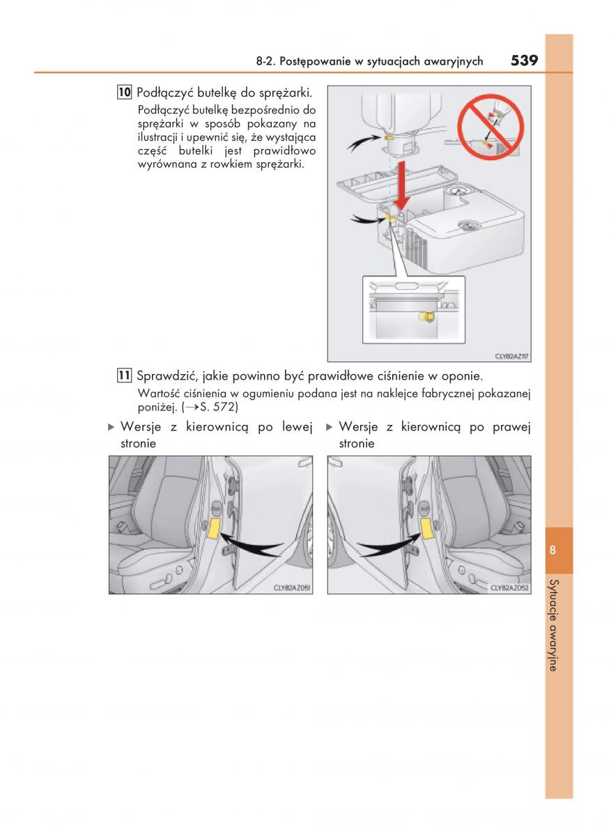 Lexus IS200t III 3 instrukcja obslugi / page 539