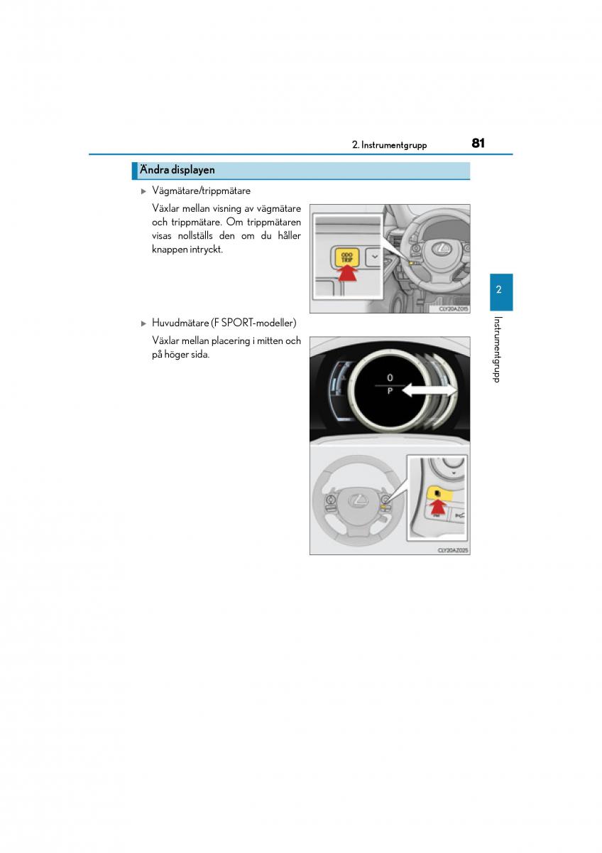 Lexus IS200t III 3 instruktionsbok / page 81