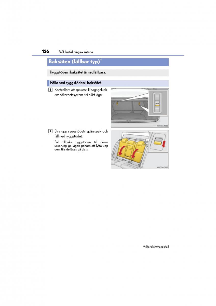 Lexus IS200t III 3 instruktionsbok / page 126