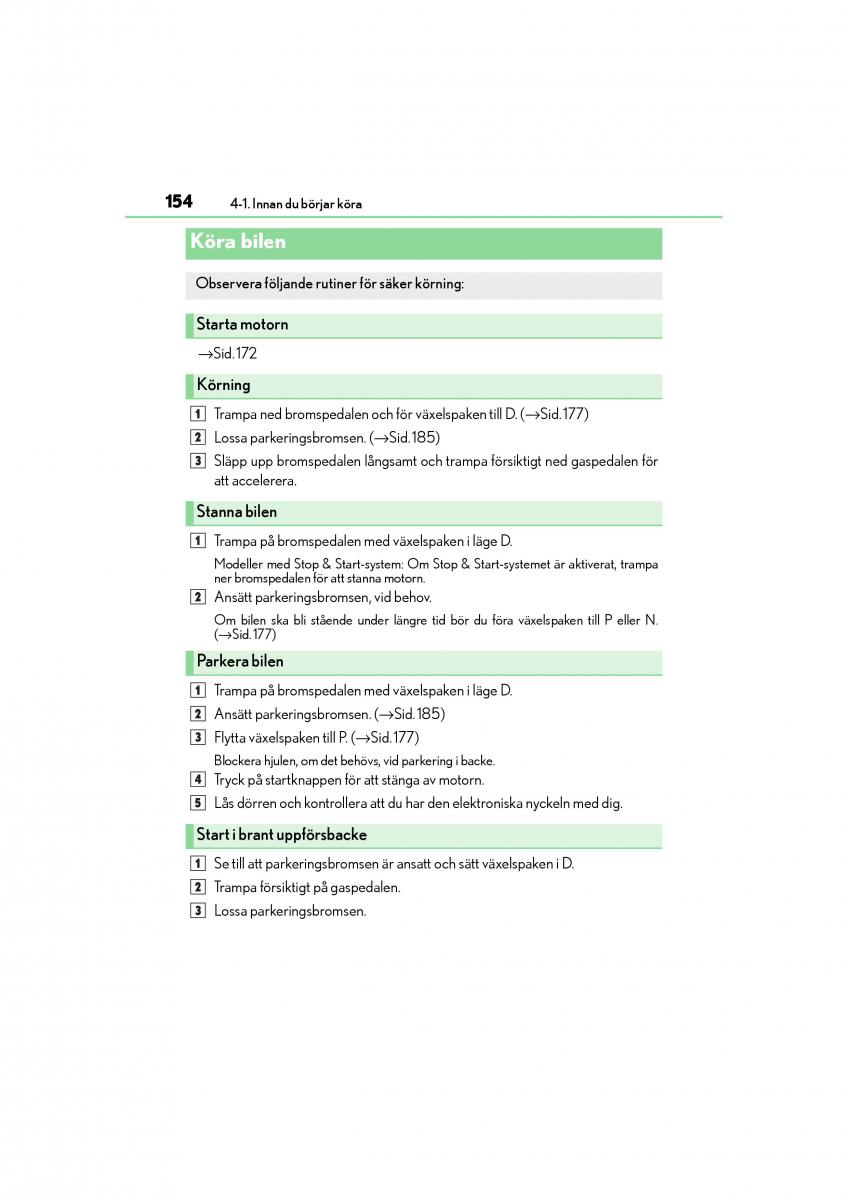 Lexus IS200t III 3 instruktionsbok / page 154