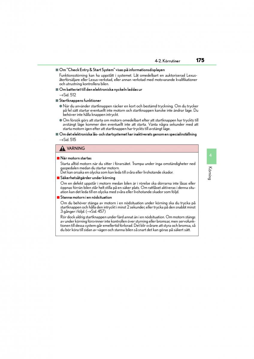 Lexus IS200t III 3 instruktionsbok / page 175