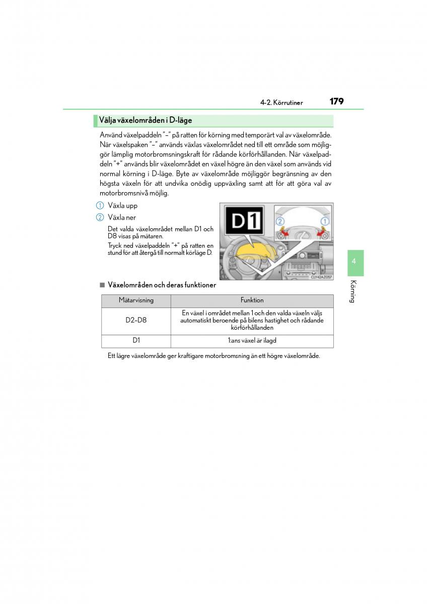 Lexus IS200t III 3 instruktionsbok / page 179