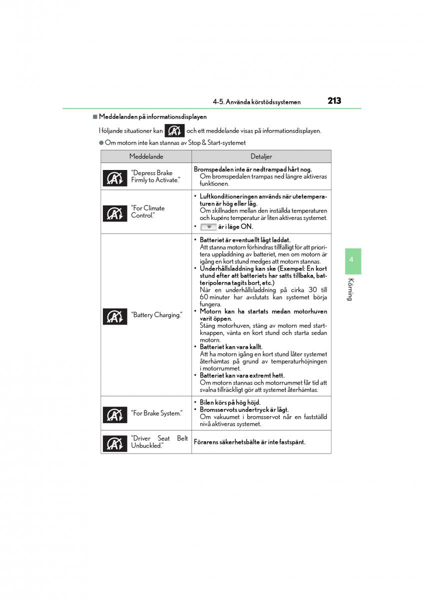 Lexus IS200t III 3 instruktionsbok / page 213