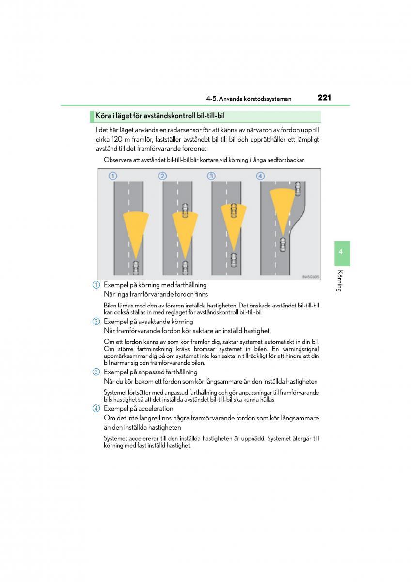 Lexus IS200t III 3 instruktionsbok / page 221