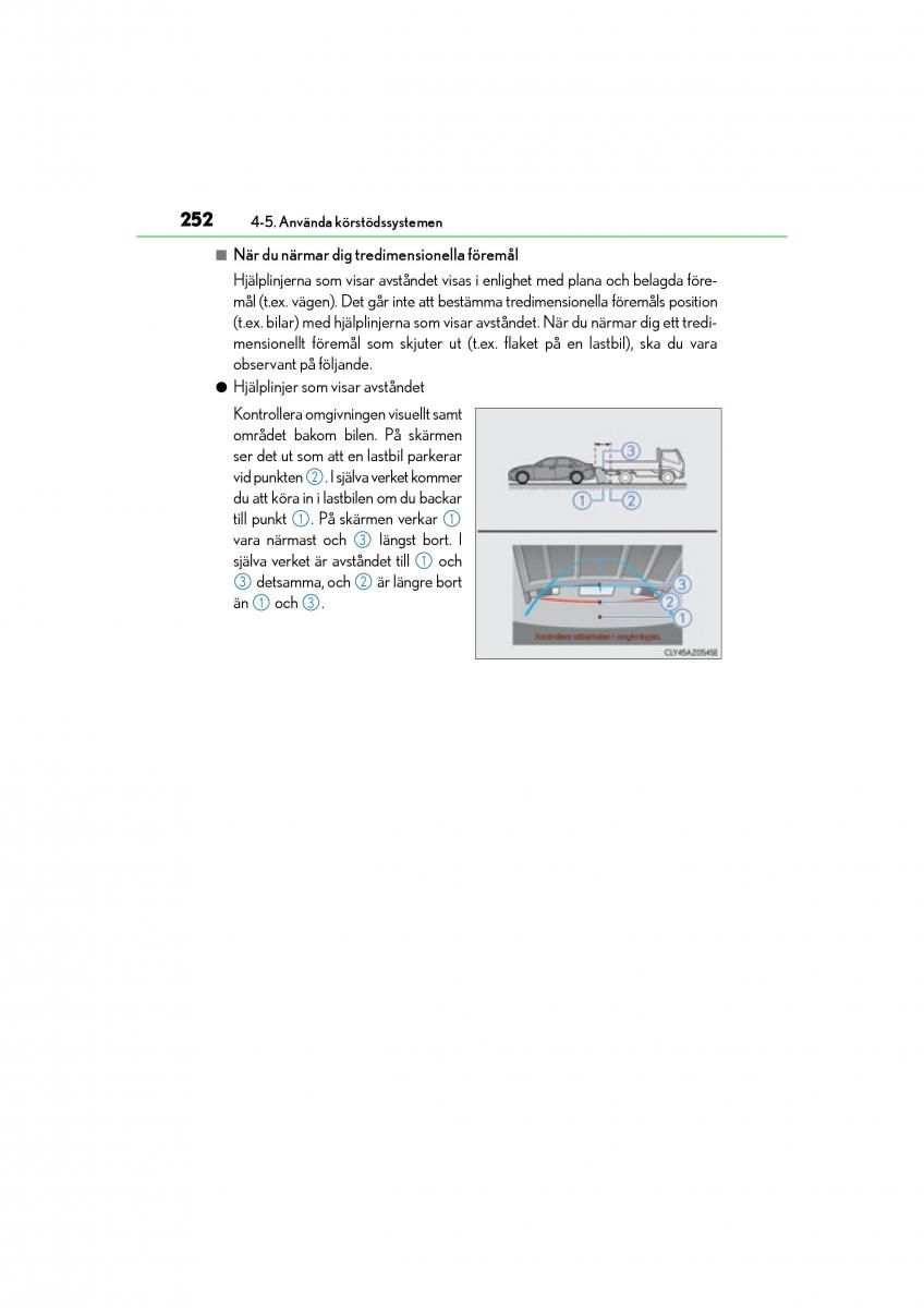 Lexus IS200t III 3 instruktionsbok / page 252