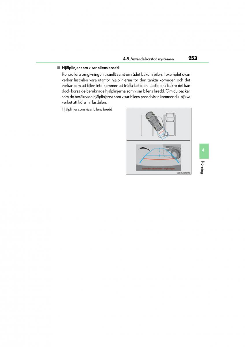 Lexus IS200t III 3 instruktionsbok / page 253