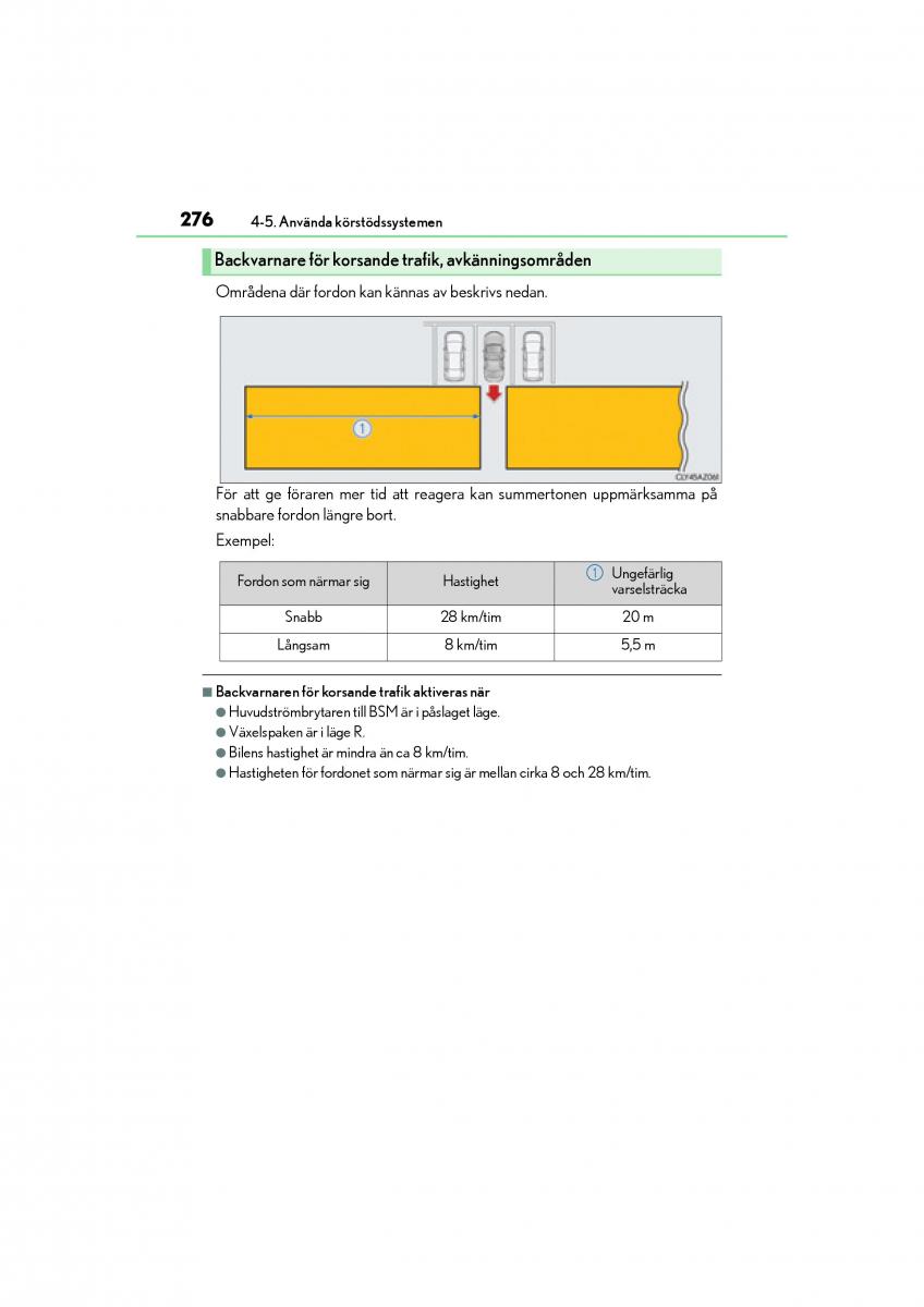 Lexus IS200t III 3 instruktionsbok / page 276