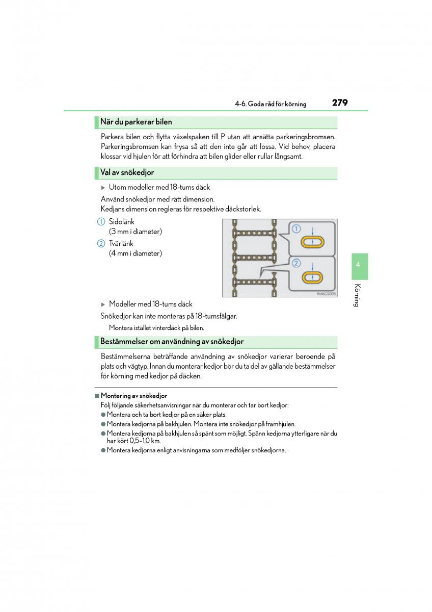 Lexus IS200t III 3 instruktionsbok / page 279