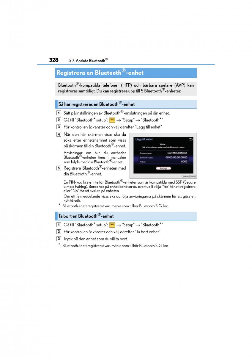 Lexus IS200t III 3 instruktionsbok / page 328