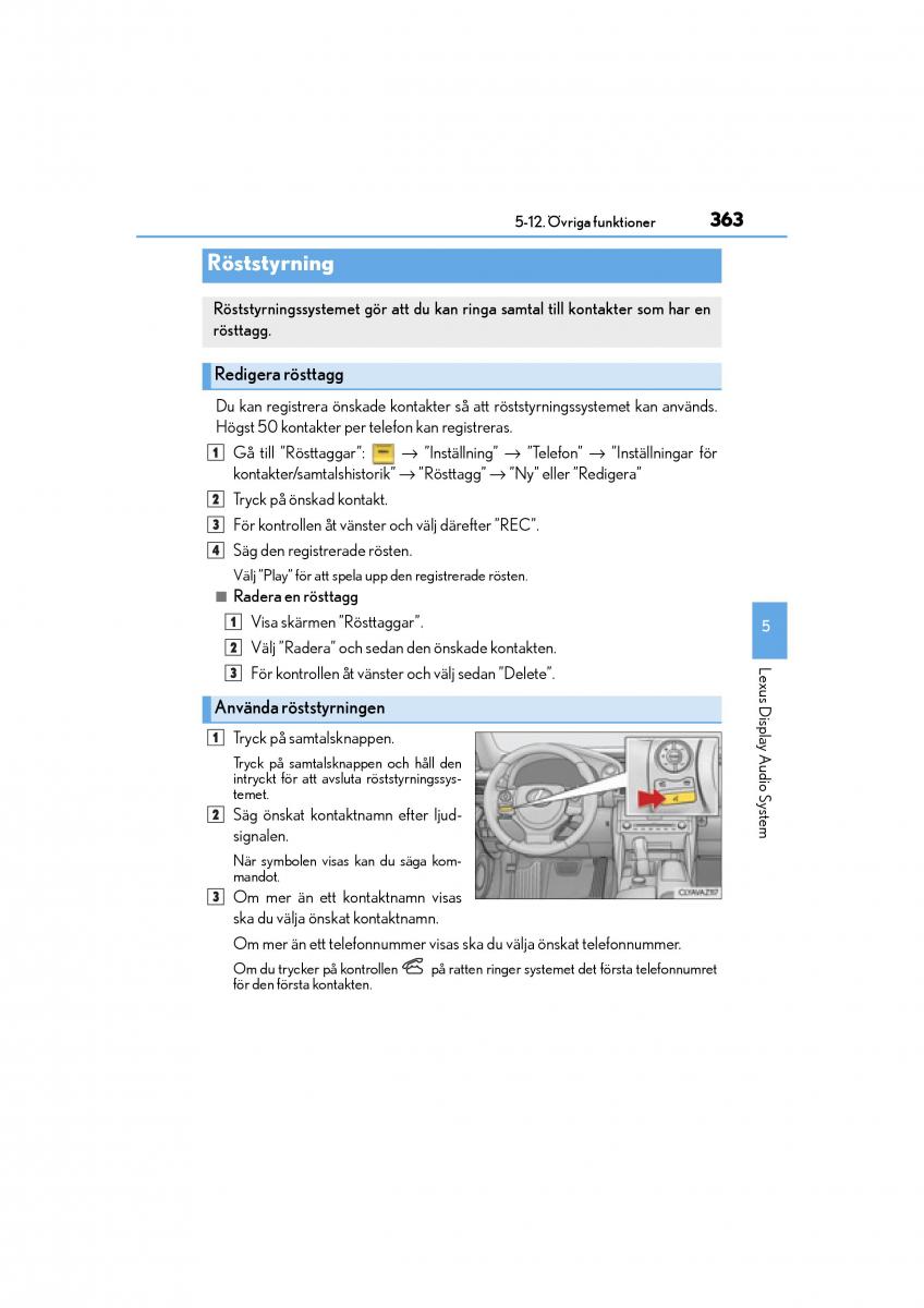 Lexus IS200t III 3 instruktionsbok / page 363