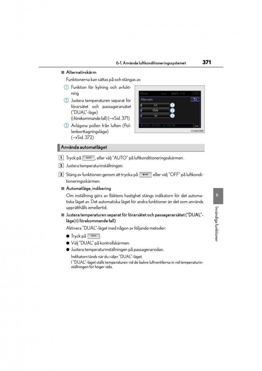 Lexus IS200t III 3 instruktionsbok / page 371