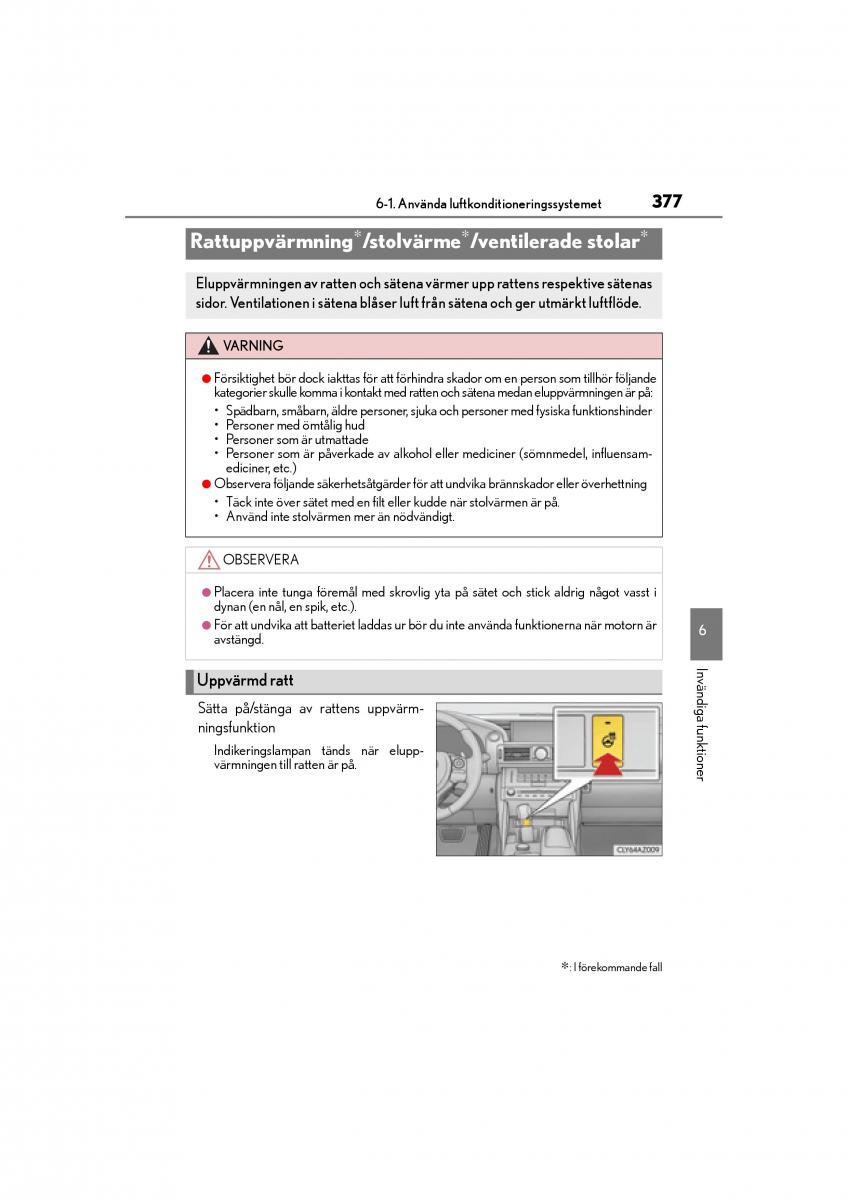 Lexus IS200t III 3 instruktionsbok / page 377