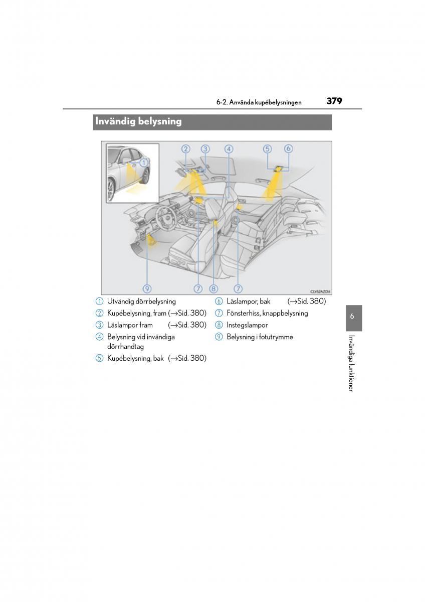 Lexus IS200t III 3 instruktionsbok / page 379