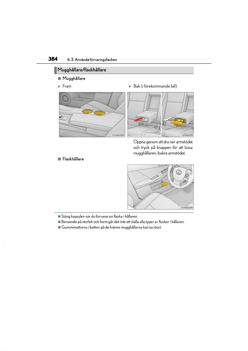 Lexus IS200t III 3 instruktionsbok / page 384