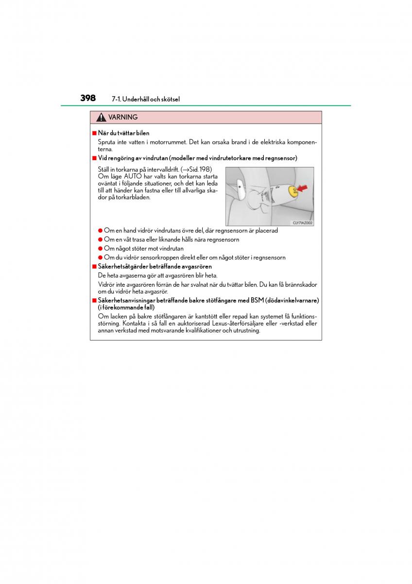 Lexus IS200t III 3 instruktionsbok / page 398