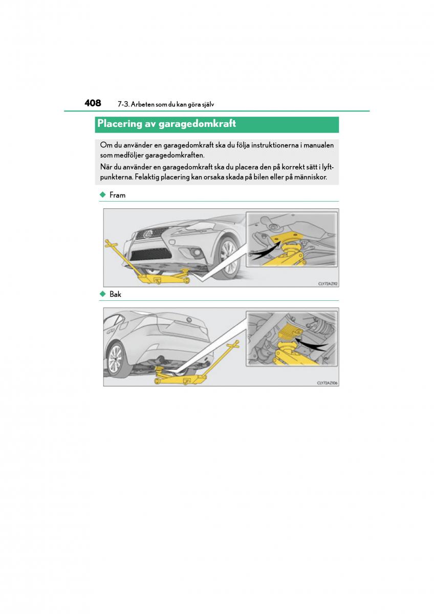 Lexus IS200t III 3 instruktionsbok / page 408