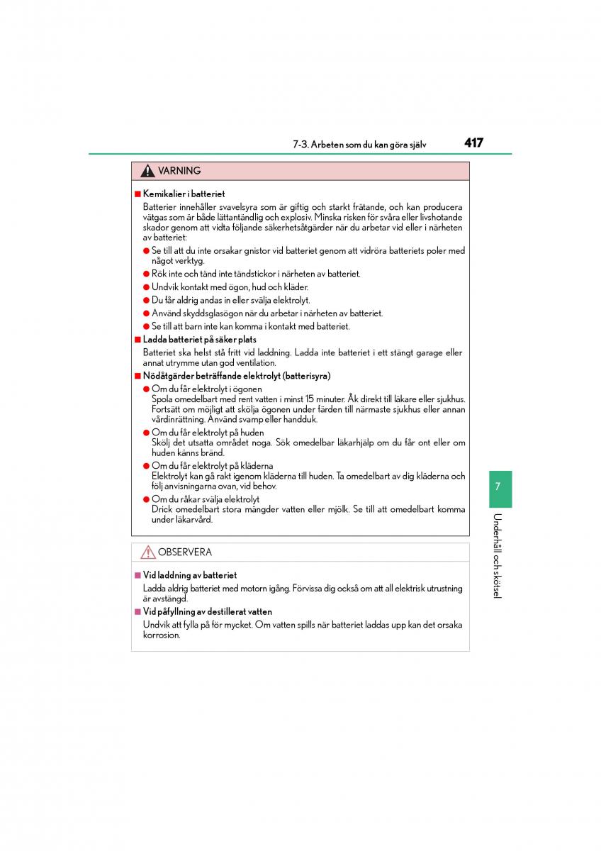 Lexus IS200t III 3 instruktionsbok / page 417