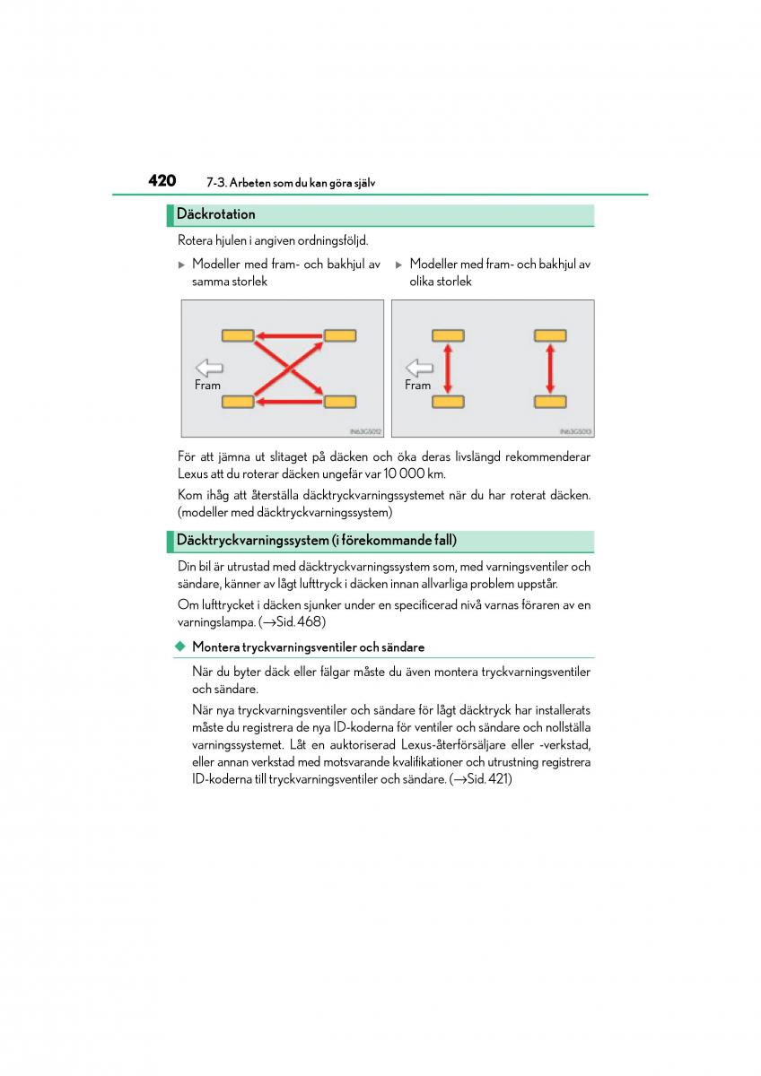 Lexus IS200t III 3 instruktionsbok / page 420