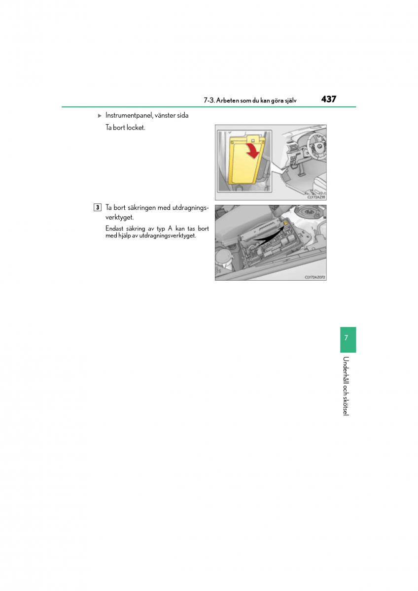 Lexus IS200t III 3 instruktionsbok / page 437