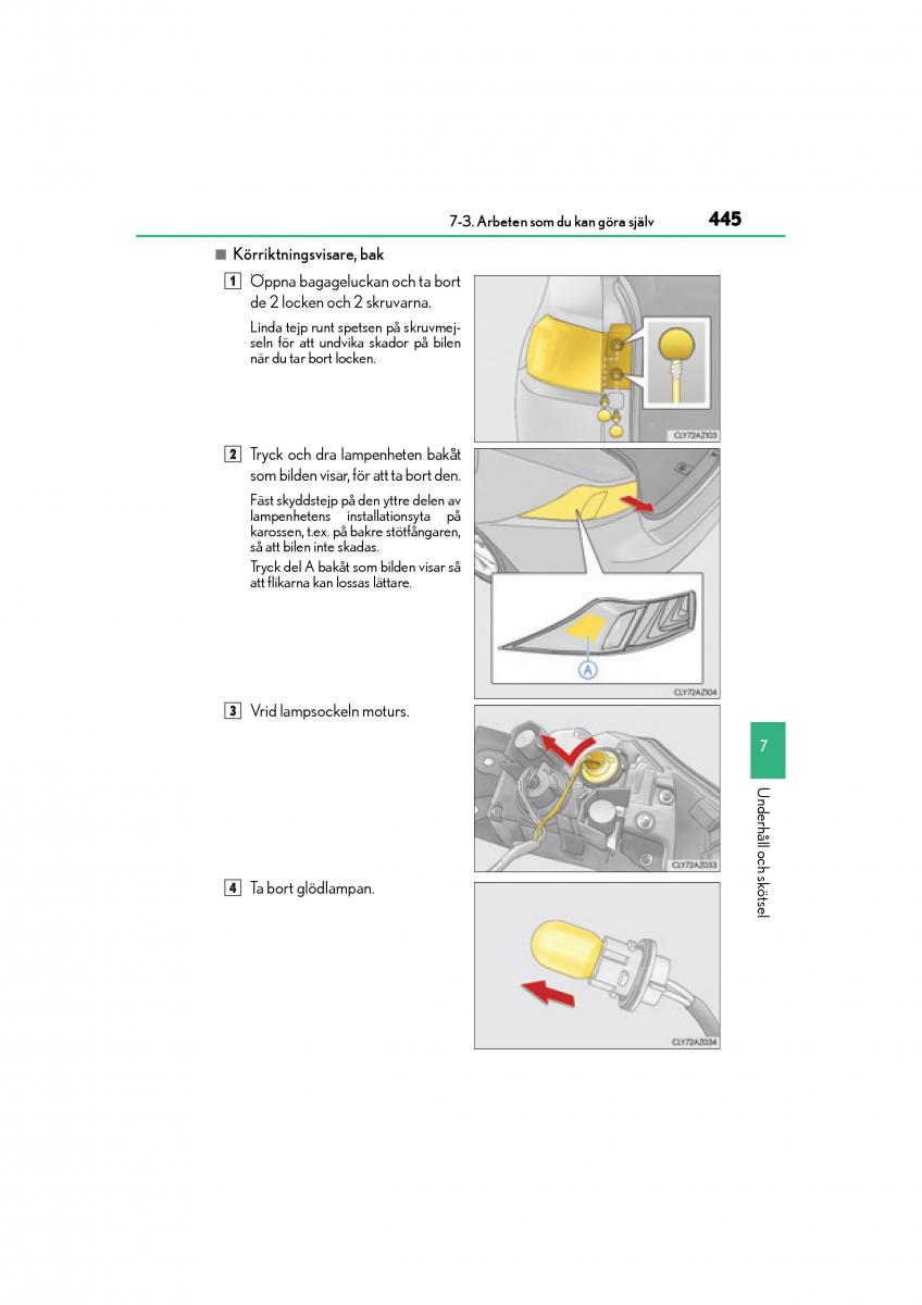 Lexus IS200t III 3 instruktionsbok / page 445