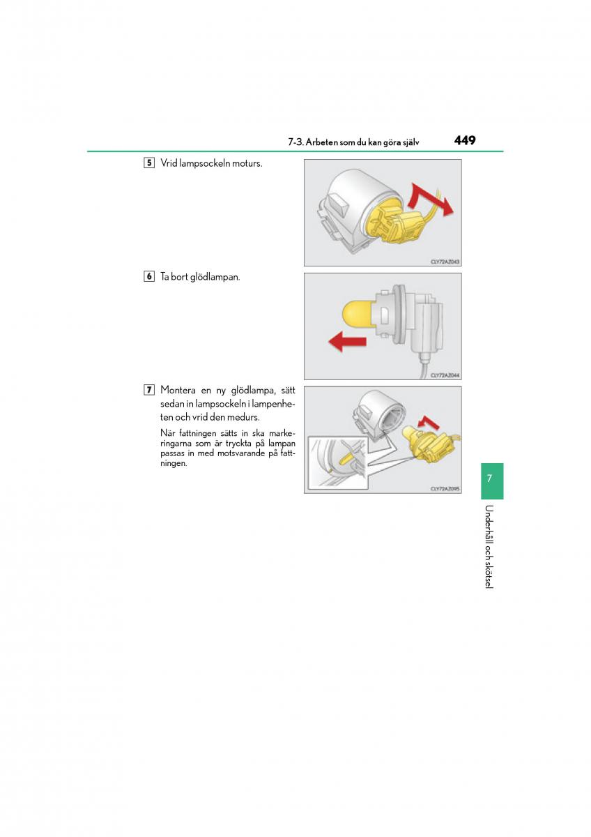 Lexus IS200t III 3 instruktionsbok / page 449