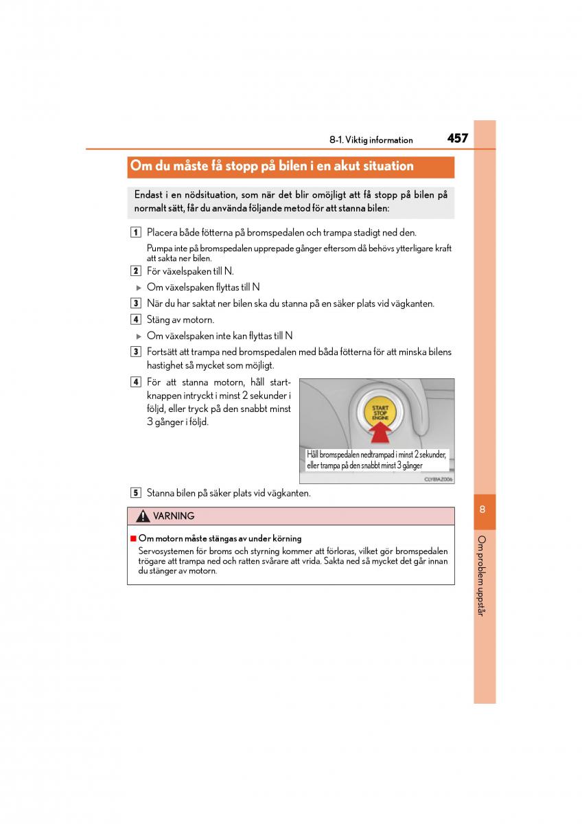 Lexus IS200t III 3 instruktionsbok / page 457