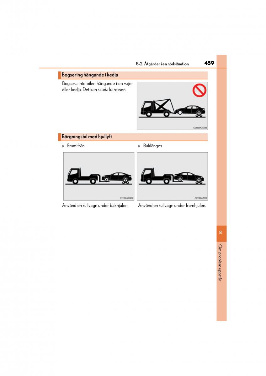 Lexus IS200t III 3 instruktionsbok / page 459