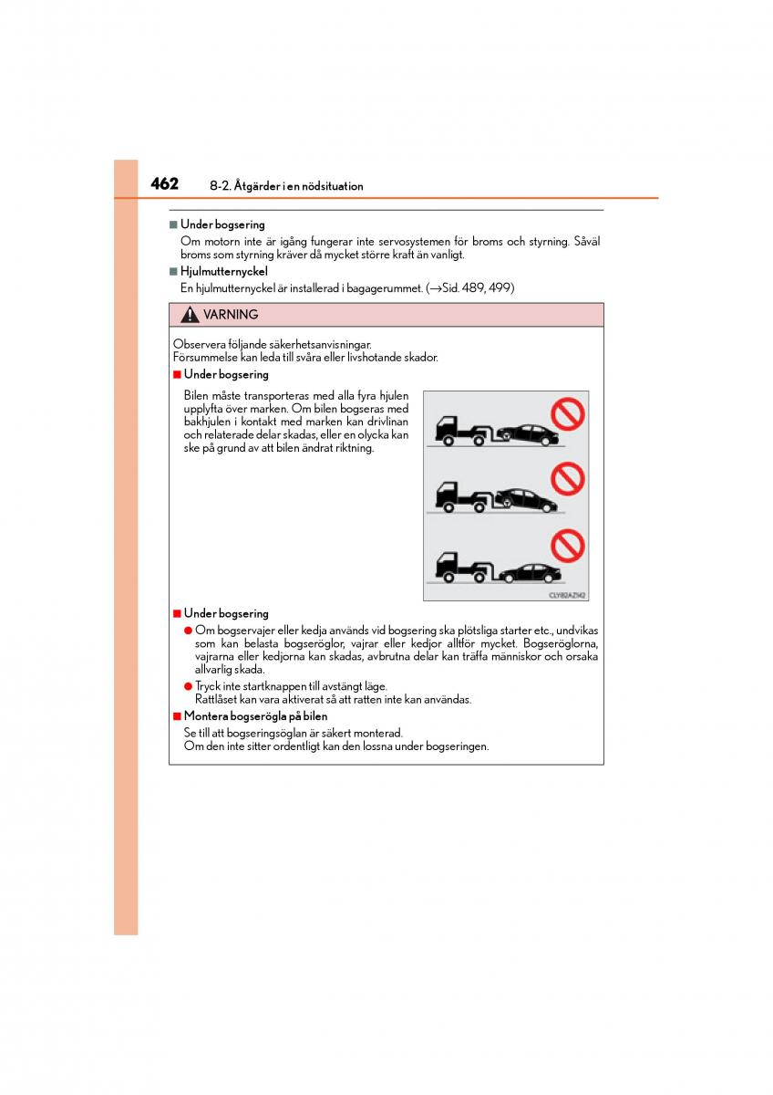 Lexus IS200t III 3 instruktionsbok / page 462