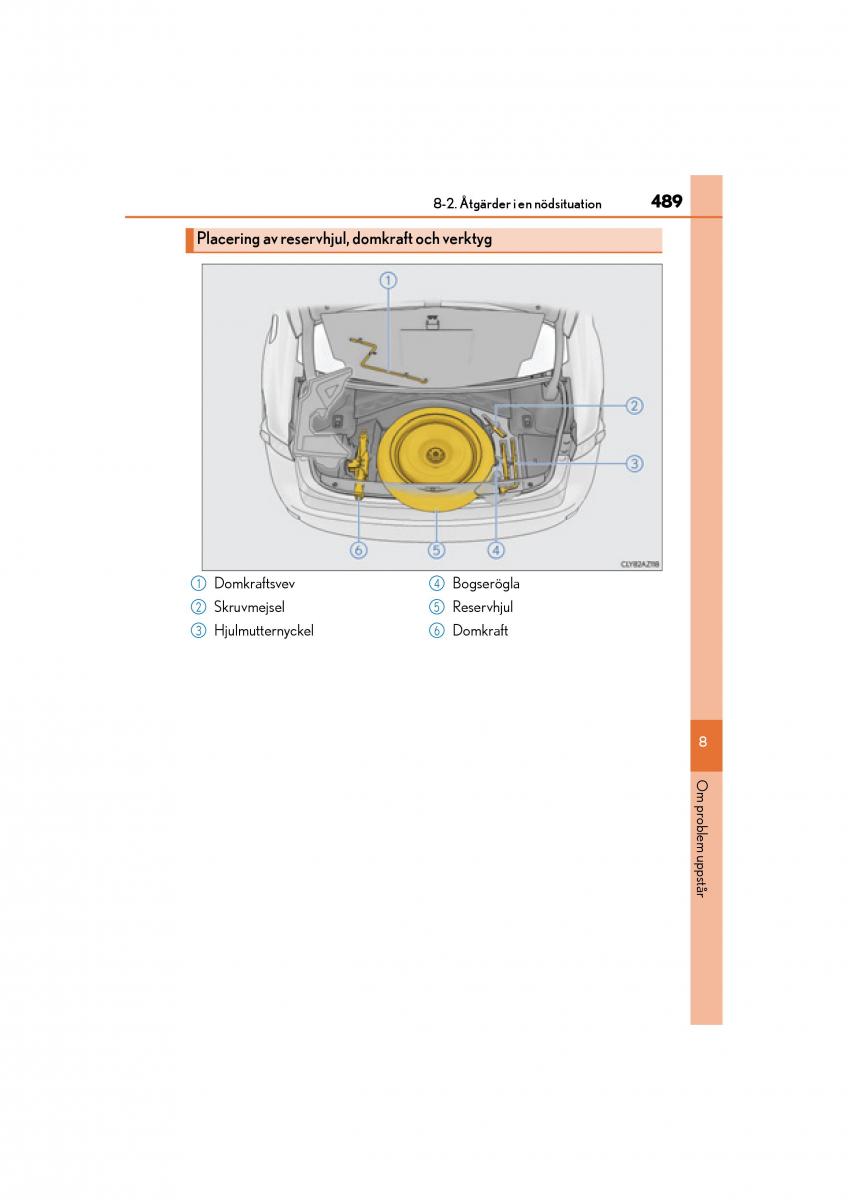 Lexus IS200t III 3 instruktionsbok / page 489