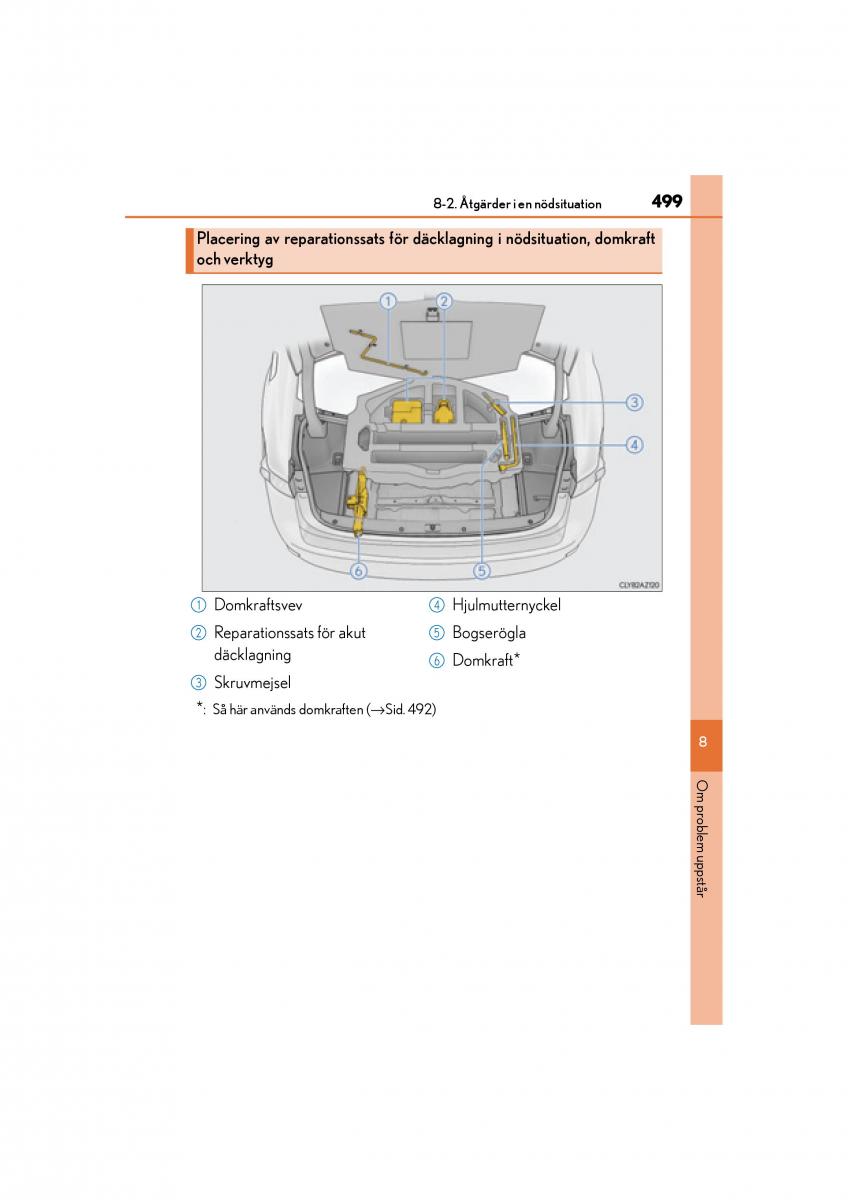 Lexus IS200t III 3 instruktionsbok / page 499