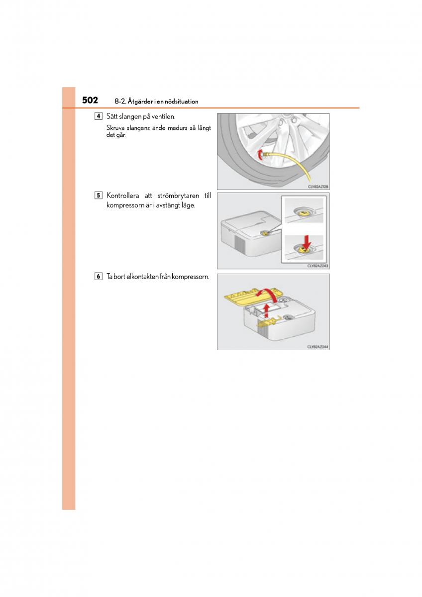 Lexus IS200t III 3 instruktionsbok / page 502